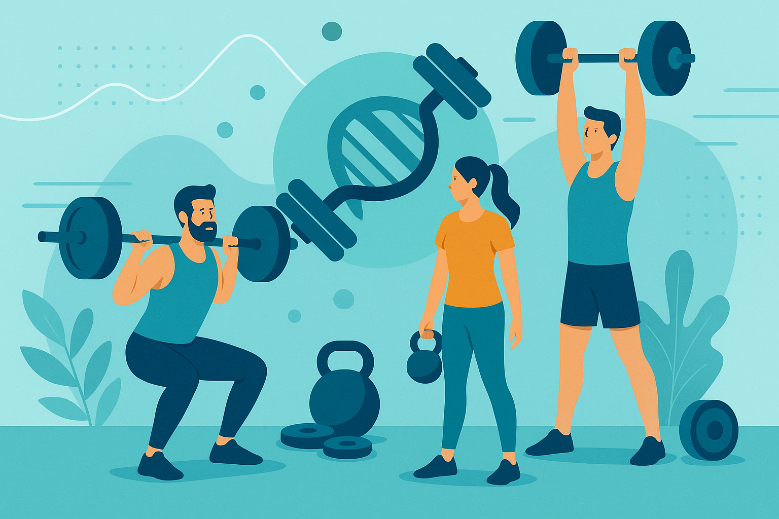 People lifting weights and kettlebells representing fitness programmes